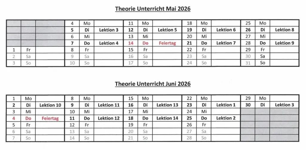 Theorieunterricht